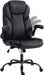 Ergonomic Office Chair - High Back PU Leather Desk Chair Black
