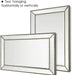 Metro Beaded Wooden Frame Bathroom Mirror 24"X36" Large Framed Deco Wall Mirror with Angled Beveled Frame for Living Room Entryways, Washrooms (#RFM2436S)