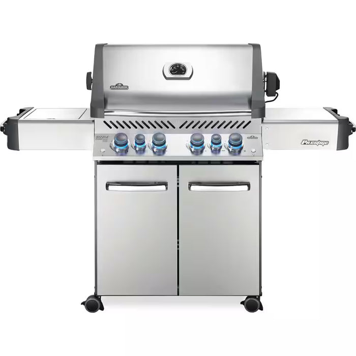 Prestige 500 6-Burner Propane Gas Grill in Stainless Steel with Infrared Side and Rear Burners