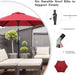 7.5Ft Patio Umbrella, Outdoor Umbrella Aluminum Market Table Umbrellas with Tilt, Crank and Sturdy Ribs for Lawn, Garden, Backyard and Pool