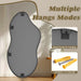 Irregular Wall Mirror 24×40 Inch Black
