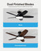 Contemporary 42 Inch Anthracite Indoor Ceiling Fan