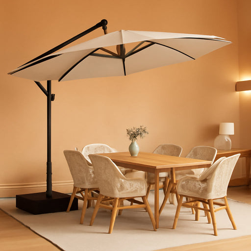 10FT Cantilever Offset Patio Outdoor Umbrella with Base Included