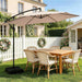 10FT Cantilever Offset Patio Outdoor Umbrella with Base Included