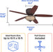 Westinghouse Brushed Nickel Led Ceiling Fan 52inch