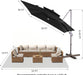 9X9 FT Cantilever Offset Patio Umbrella with Lights
