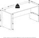Roger Computer Desk, 60 Inch Rectangular Executive Desk with Modesty Panel, Home Office Desk with Thick Tabletop, Desk Cord Grommet, Scratchproof, for Home Study, Office, Coastal Grey