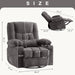 Massage Rocker Recliner Chair with Vibration Massage and Heat for Living Room Swivel Recliner Chair with Rocking Function and 2 Cup Holders, Side Pocket, USB Charge Port