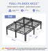 Full Size Metal Platform Bed Frame, 22 Inch Dual-Layer Heavy Duty Base