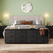 75.5'' Black Dresser for Bedroom, TV Stand for 85, 80, 75, 65 Inch TV, 12 Drawer Long Fabric Dresser with Wood Top, Wide Entertainment Center Storage Chest for Living Room, Closet