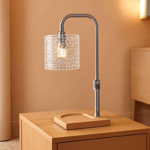 Etc. Silver Hobnail Lamp – for Top-Down Warming & Flame-Free Fragrance