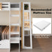Wooden Twin over Twin Bunk Bed with Desk, Charging Station and LED Lights, Convertible Solid Wood Frame with Ladders and Drawers, Sturdy Wood Bunk Bed for Kids, Space-Saving (Twin over Twin)