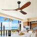 72 Inch Walnut Ceiling Fan Remote Dimmable Lighting Kit