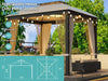 10x10 Weatherproof Outdoor Gazebo With Privacy Netting