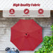 9FT Outdoor Patio Umbrella Table Market Umbrella with Push Button Tilt and Crank, 8 Sturdy Ribs, UV Protection Waterproof for Garden, Lawn, Deck, Backyard, Pool, Red