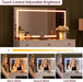 White 43 Inch Makeup Vanity Desk LEDIlluminatedMirror