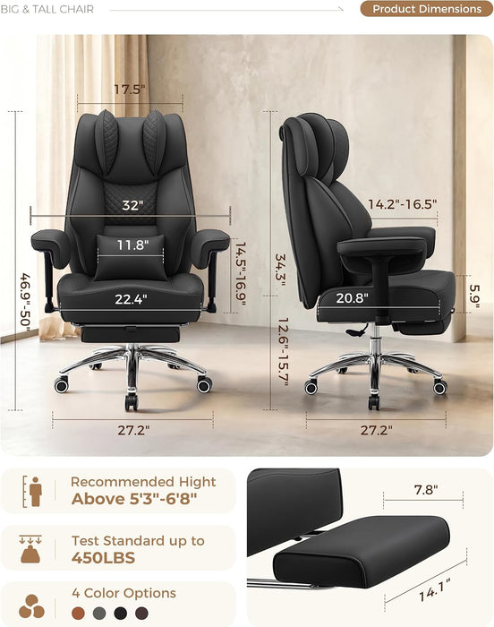 Big and Tall Office Chair, High Back Ergonomic Desk Chair