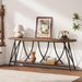 70.9" Narrow Console Table for Entryway, Industrial Long Sofa Table behind Couch, Farmhouse Hallway Table with Storage for Living Room, Entrance, Foyer, Rustic Brown