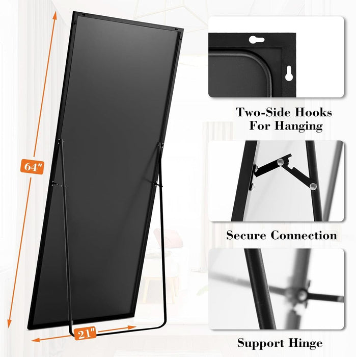 64x21 Inch Full Length Mirror CrystalClear NanoGlass