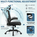 Office Chair, Desk Chair with Adjustable Lumbar Support, Ergonomic Computer Chair with High Back and Armrest, Adjustable Height Gaming Chair Home Office Swivel Chair(Black)