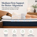 Queen Mattress 12 Inch, Medium Hybrid Queen Size Mattress in a Box, 80X60