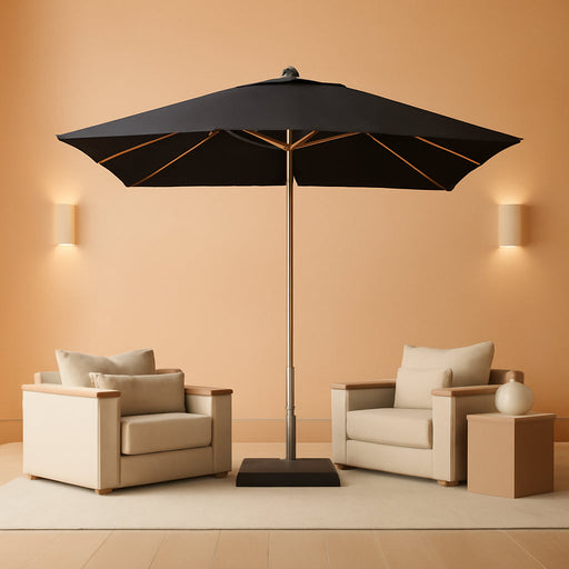 Market Umbrella 10 FT High-End UPF 45+ Rustproof Aluminum Grey