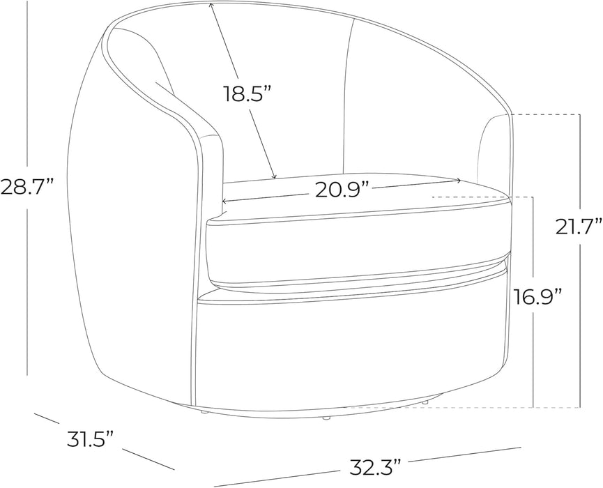 Swivel Barrel Chair, Modern Comfy FSC Certified Upholstered Boucle Accent Chair for Living Room, Fully Assembled, Cream