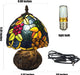 Tiffany Lamp Grapes Beads Stained Glass Style Bedside Reading Table Lamp Village Bedroom Nightstand Light 19Inch Tall Office Home Decor Retro Unique Accent Light