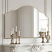 Gold Scalloped Wall Mirror: 47"X31" Large Wooden Fireplace Mirror