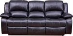 2PC Bonded Leather Recliner Set, Sofa, Loveseat, 8018, Black