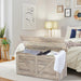 39.4" Storage Chest, Wooden Storage Bench, Large Storage Trunk with 2 Safety Hinges, Entryway Shoes Bench for Living Room, Bedroom, Grey