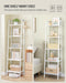 White Freestanding Industrial Ladder Shelf With Hooks