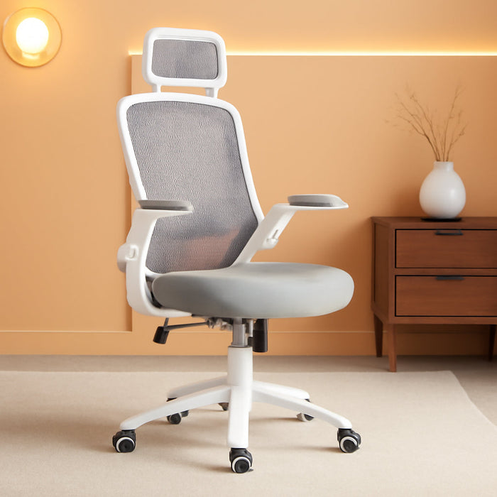 Office Chair Ergonomic Desk Chair, 330 LBS Home Mesh Office Desk Chairs with Wheels, Comfortable Gaming Chair, High Back Office Chair for Long Hours, Office Chair for Study and Work (Grey)