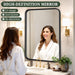 Bathroom Mirror 40X30 Inch Black Metal Frame Rectangle Vanity Mirror