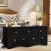 Black Five Drawer Dresser With PremiumSolidWoodFinish