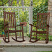 Acacia Wood Outdoor Rocking Chairs Set of 2 (Brown)