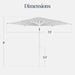 Best Choice Products 7.5Ft Patio Umbrella White Pole, Outdoor Market Umbrella with Push Button Tilt and Crank Lift, Steel Pole Umbrella for Backyard Patio Garden Pool Outdoor Shade - Fog Gray