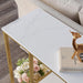 31.5" Narrow Console Table with 3-Tier Storage, Industrial Sofa Table for Entryway, Living Room & Hallway - Gold Marble Faux Top, Sturdy Metal Frame