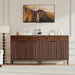 Sideboard Buffet Cabinet Storage, Modern Console Fluted Credenza