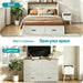 Murphy QueenSize Bed Frame With StorageDrawers Cabinet