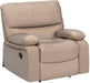 Microfiber Reclining Sofa Couch Set Living Room Set 8007 (Taupe, Recliner)