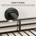 Triple Bunk Bed Twin Over Twin SpaceSavingBlackCoatedFinish
