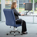 Office Desk Chair,Modern Leather Conference Room Chairs,High Back Home Ofiice Chair,Adjustable Height Swivel Executive Computer Chair with Armrest and Padded Seat,Blue