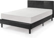 Jade Faux Leather Upholstered Platform Bed Frame, Mattress Foundation with Wood Slat Support, No Box Spring Needed, Easy Assembly, Queen