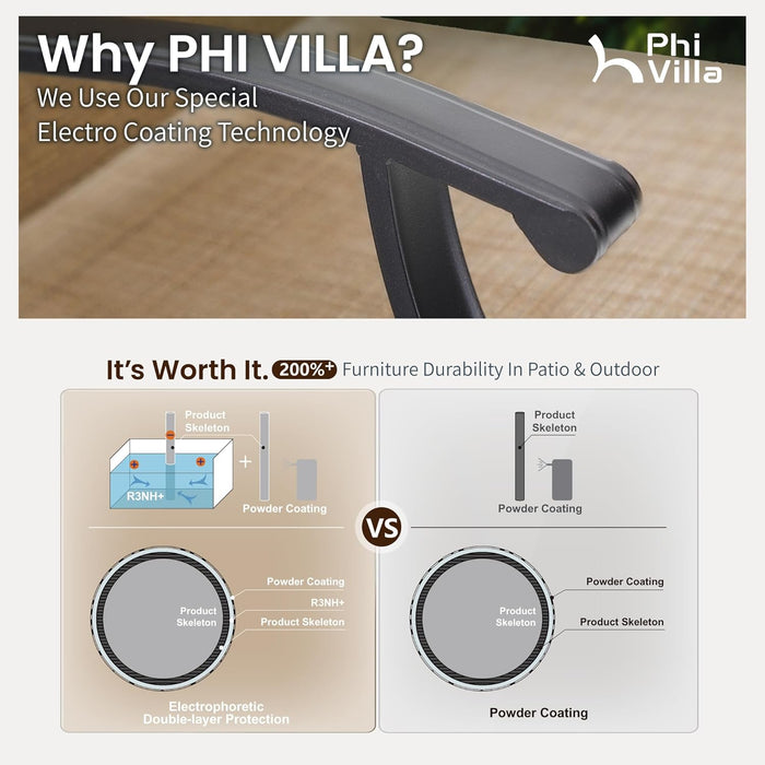 Outdoor Bar Stools Set of 4, Swivel Patio Bar Stools & Chairs with 30" Seat Height & Brown Textilene Backrest, Tall Outdoor Chairs Bar Funiture for Outside, Porch and Yard