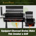 Heavy Duty Outdoor Smoker,Extra Large Cooking Area(941 Sq.In. in Total) Offset Smoker, Best Charcoal Smoker and Grill Combo for Outdoor Garden Patio and Backyard Cooking