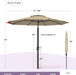 - 10-Year-No-Fade 9 Ft Patio Umbrella with Terylast Fabric, Auto-Tilt Aluminum Frame and 8 Reinforced Ribs for Deck, Pool, Garden & Beach - Chestnut Beige Canopy, Black Pole