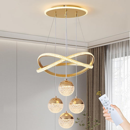Gold Chandeliers Pendant Light Dimmable Three Color