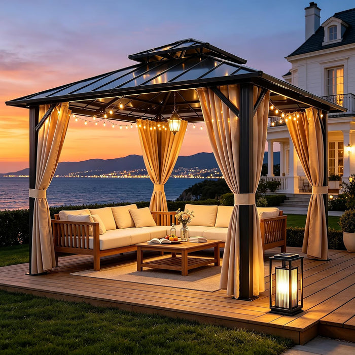 10x10 Feet Hardtop Gazebo PremiumQuality Outdoor Patio