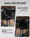 Upholstered Faux Leather Dining Chairs Set of 4, Black